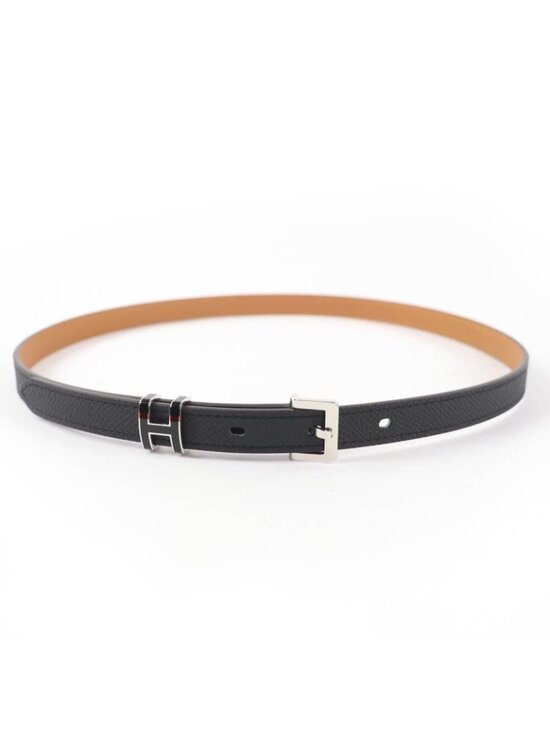 Hermes Pop 15 Veau Epsom Silver Belt Black 75 Box Storage main image 5